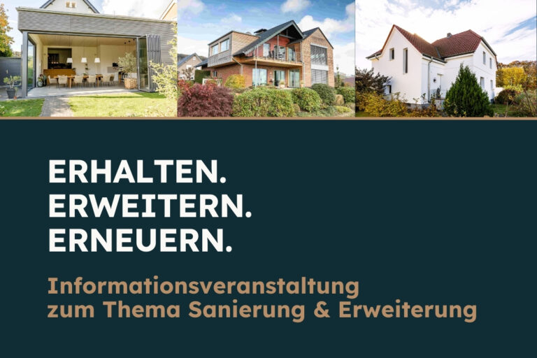 Infoabend Sanierungen & Erweiterungen